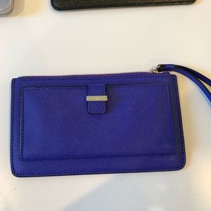 Kate Spade wallet/ wristlet. Royal blue with gold hardware.